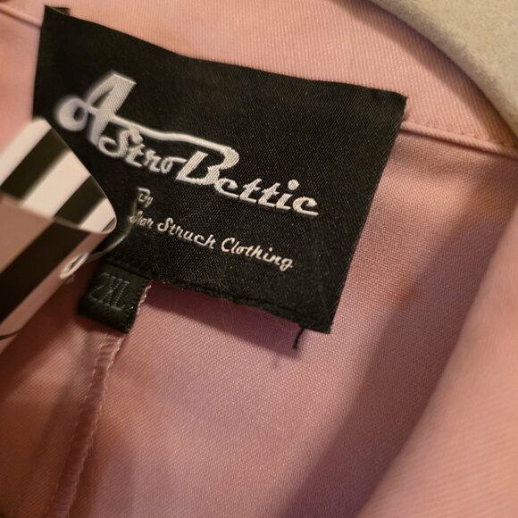 Astro Bettie Tri Tone Short Sleeve Rose Top 2XL - Picture 2 of 5